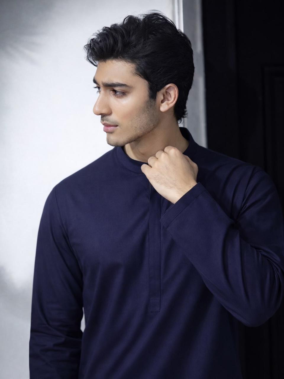 GENTS KURTA - NAVY BLUE