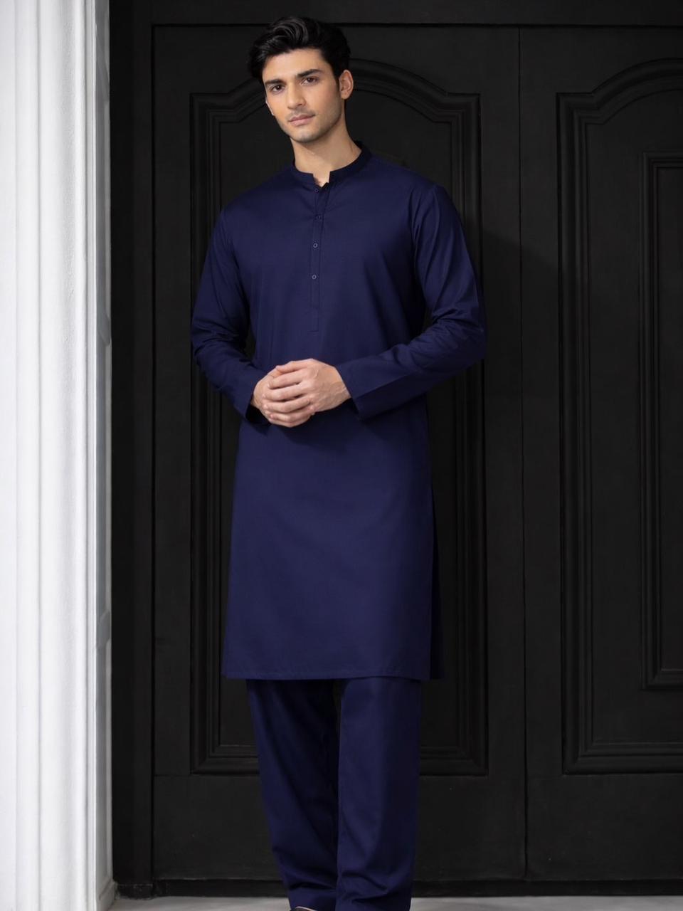 GENTS KURTA - NAVY BLUE