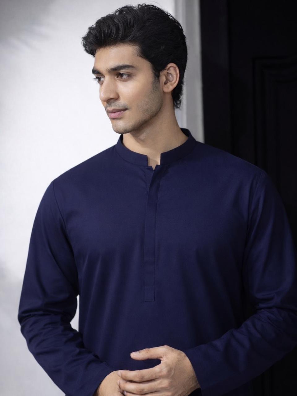 GENTS KURTA - NAVY BLUE